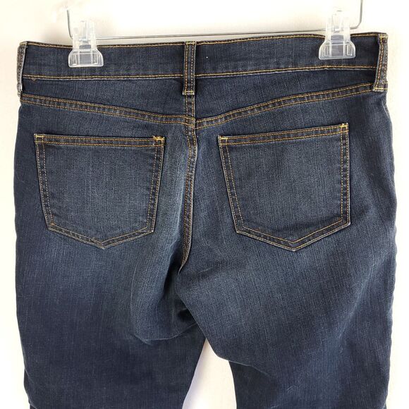 Old Navy Jeans Womens 8 Flirt Bootcut Raw Hem Blue Mid Rise Stretch Pants - Picture 13 of 16